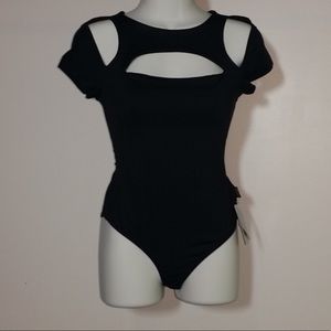 Black bodysuit top S/M - no tags